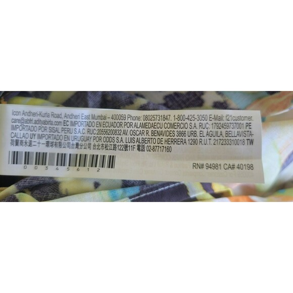 FOREVER 21 Women's Swimwear Coverup Sarong Wrap Skirt One Size Tropical Print - Picture 8 of 10